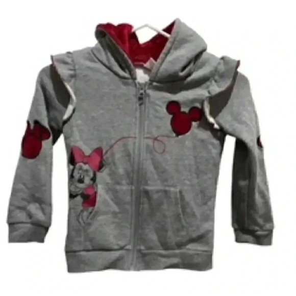 Disney Minnie Mouse Zip Front Girls Hoodie‎ Size 6 - Picture 1 of 9